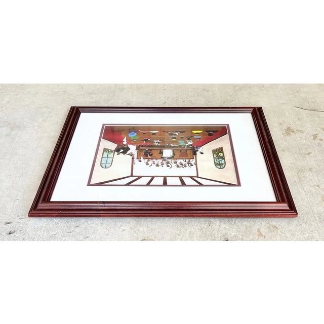 Wood 1997 Maurice Cook "New Hope Choir” Framed & Matted Signed Litho Print For Sale - Image 7 of 8