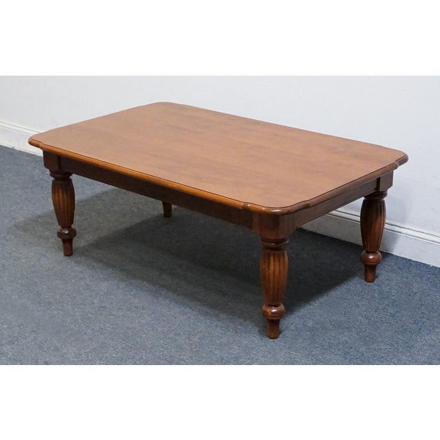 Nichols & Stone Nichols & Stone Solid Cherry Early American Colonial 52" Accent Coffee Table For Sale - Image 4 of 11