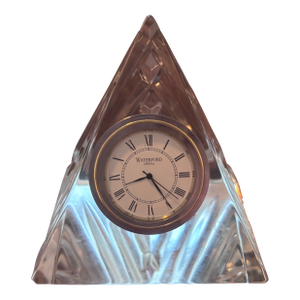 Vintage Waterford Crystal Pyramid Desk Clock