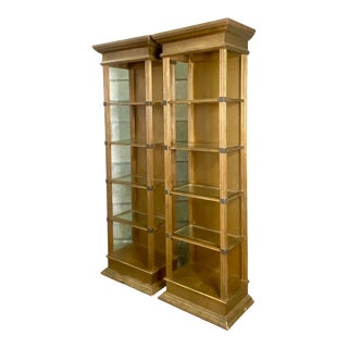 Midcentury Gold Leaf Etagere - a Pair For Sale