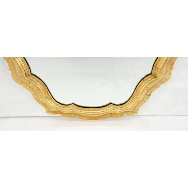 Late 20th Century La Barge Large 33x48 Shield Shape Gold Leaf Gilt Wall Mirror MINT For Sale - Image 5 of 9