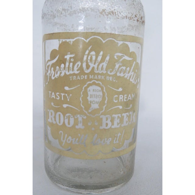 Frostie Old Fashion Empty Root Beer Bottle 12oz Clear Glass 1950s Soda Pop 4867b For Sale - Image 4 of 16