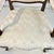 1980s Vintage Hollywood Regency French Provincial Open Arm Bergere Side Chair, Newly Reupholstered For Sale - Image 6 of 17