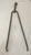 English Antique 18th Century Wrought Iron Turned Brass English Fireplace Tongs Tool 21 For Sale - Image 3 of 9