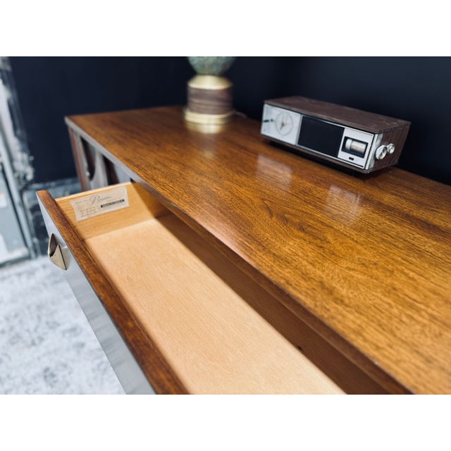 1960s Fully Refinished Broyhill Brasilia 66" Walnut Credenza | Mid-Century Modern For Sale - Image 5 of 8