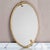 Mid 20th Century Mid-Century Italian Design Gold Oval Wall Mirror For Sale - Image 5 of 7