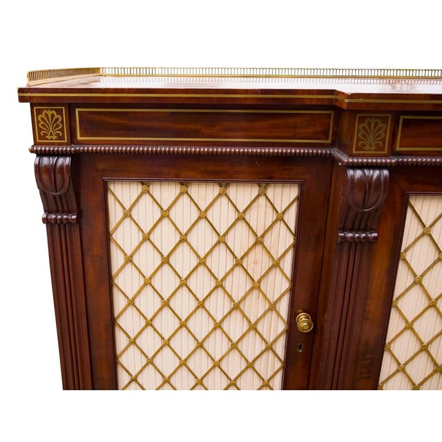 Early 19th Century Regency Mahogany and Brass Inlaid Credenza From Westport House, Ireland For Sale - Image 5 of 18