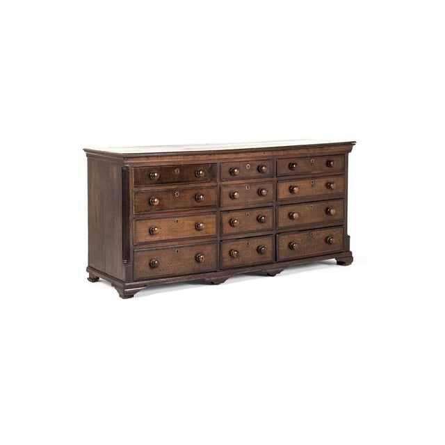 Large Bank of Georgian Oak Drawers For Sale - Image 13 of 13