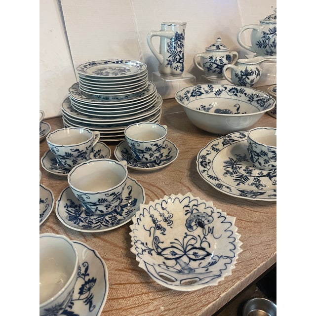 1970s Vintage Blue Danube Onion Dinnerware Set- 53 Pieces For Sale - Image 5 of 12