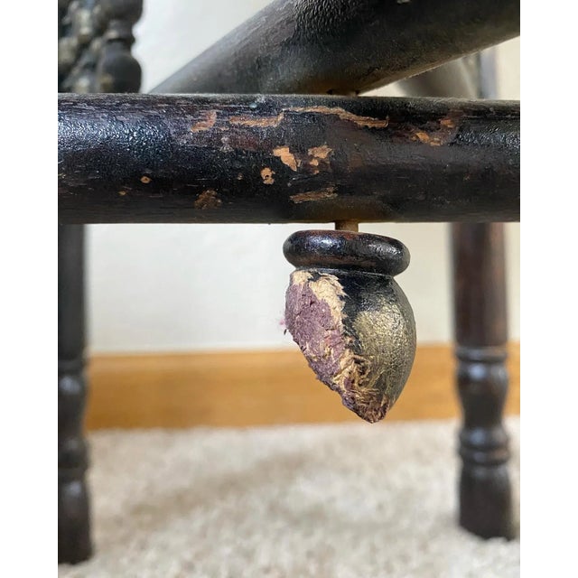 Industrial Moroccan Side Table With Round Raw Steel Top + Weathered Folding Base For Sale - Image 16 of 16