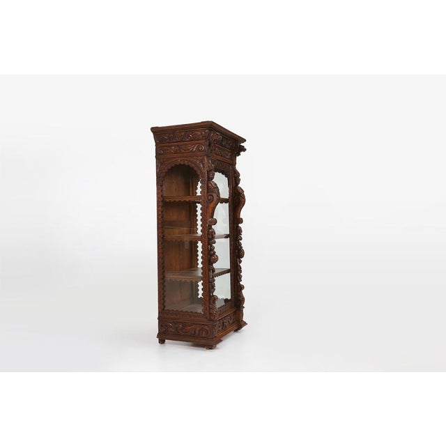 Baroque Style Display Case in Oak, Belgium, 1950s For Sale - Image 16 of 18