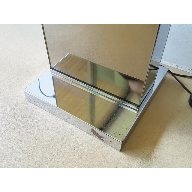 Chrome-Plated Metal & Smoked Glass 2 Neon Floor Lamp, 1970s For Sale - Image 15 of 18