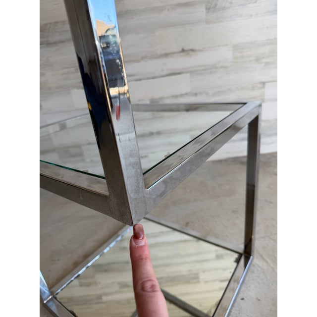Chrome Geometric Chrome Etagere For Sale - Image 8 of 12