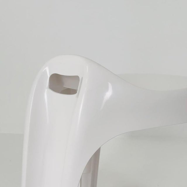 White Mid-Century Modern Space Age White Taboret Stool by Alexander Begge for Casala, 1970s For Sale - Image 8 of 11