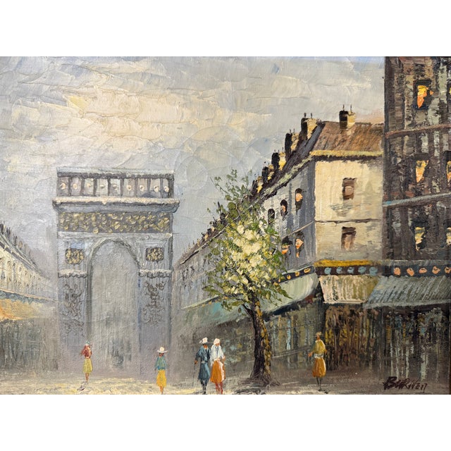 French Provincial Parisian Street Cityscape Oil, Painting by Caroline Burnett For Sale - Image 3 of 7