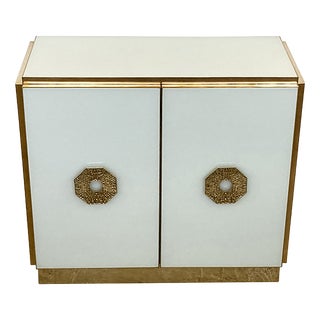 White Murano Glass Sideboard, 1980s For Sale