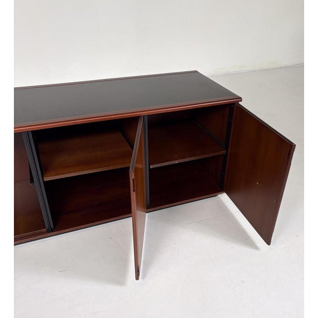 Mid-Century Wood Sideboard attributed to Gianfranco Frattini, Italy, 1970s For Sale - Image 15 of 18