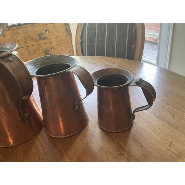 Antique Copper Measures - a Set of Six For Sale - Image 4 of 9