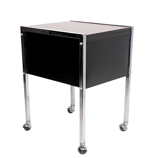 Mid Century Office Cart Rolling Table C. 1970's For Sale - Image 4 of 12
