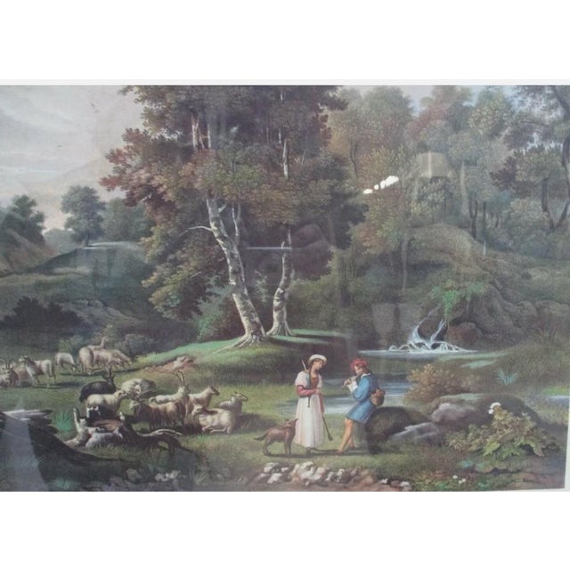 Paper 1980s Chelsea House Swiss Country Side Gold Framed Print Reproduction For Sale - Image 7 of 12