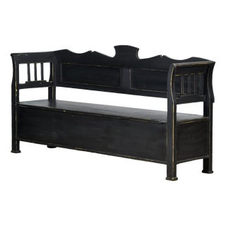 Antique Pine Drop-Top Bench, 1900s For Sale