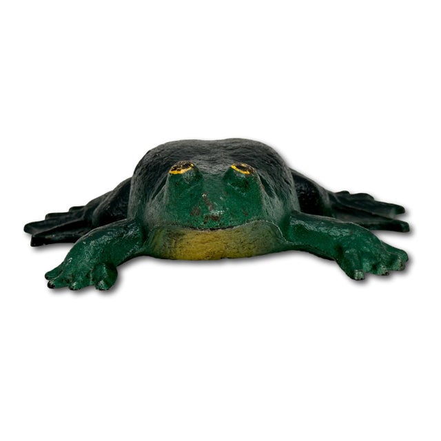 Unusual Vintage 1930s American Cast Iron Frog Doorstop Doorstop by Wilton Products in Pennsylvania For Sale - Image 10 of 18