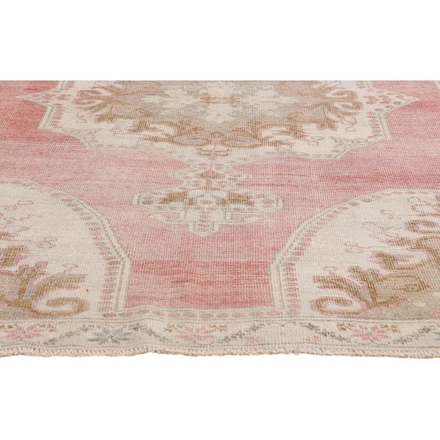 Vintage Turkish Oushak Rug, 04'07 X 07'00 For Sale - Image 4 of 10
