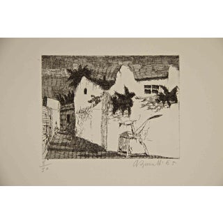 Armando Buratti, Rome, Little Suburbs, Etching, 1965 For Sale