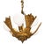 1920 Gemetric Art Deco Brass Five Light Circular Chandelier by Markel For Sale - Image 4 of 5