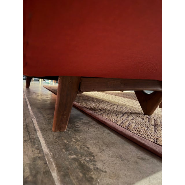 Mid 20th Century Mid-Century Modern Walnut Gondola Sofa For Sale - Image 5 of 10