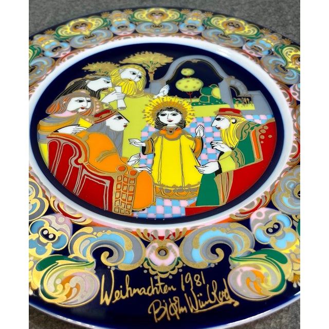 Bjorn Wiinblad Bjorn Wiinblad Christmas Plate (1981) by Rosenthal For Sale - Image 4 of 7