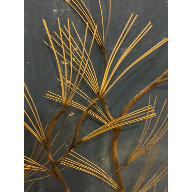 Curtis Jere Nature Series Pine Tree Branch Wall Art Hanger Wrought Iron C. Jere For Sale - Image 6 of 11