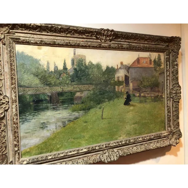 Green Early 20th Century Frank Vincent DuMond Impressionist Painting For Sale - Image 8 of 13