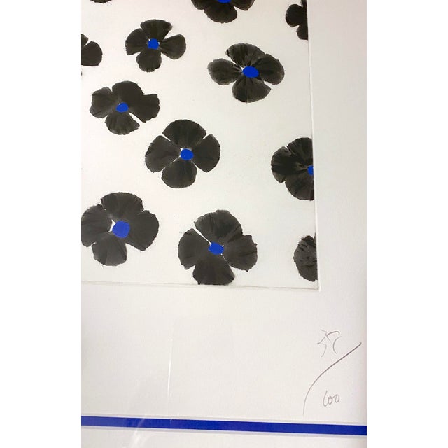 2000 - 2009 Donald Sultan Etching Print "Black and Blues" Floral Signed Contemporary Pop Art For Sale - Image 5 of 8