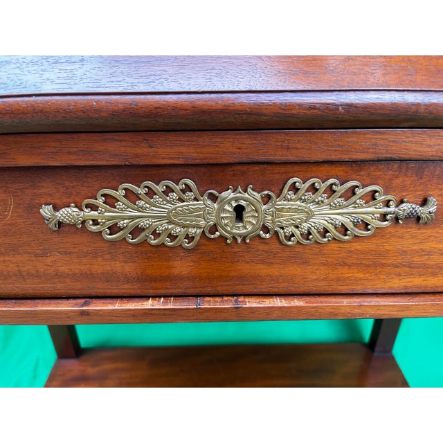 1940s 1940s Secretary Desk / Curio Cabinet For Sale - Image 5 of 10