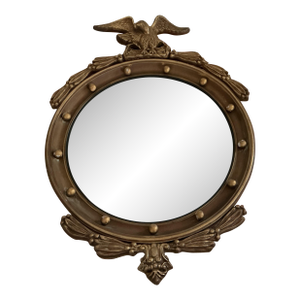 Mid 20th Century American Federal Eagle Bullseye Convex Mirror