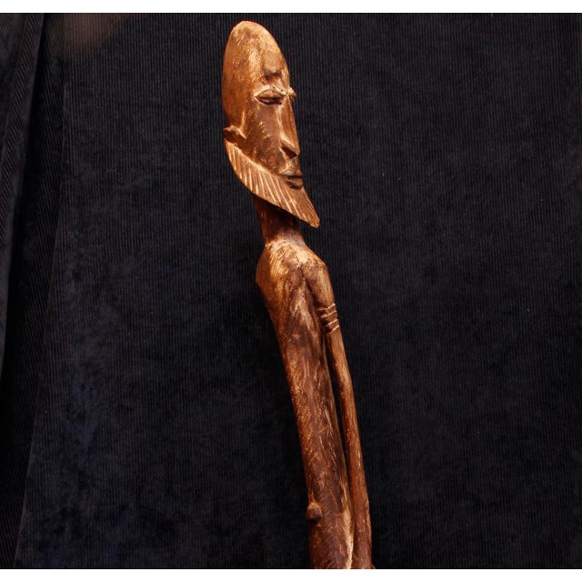 1960s Vintage Luba Hemba Singhiti Central African Carved Sculpture For Sale - Image 9 of 11