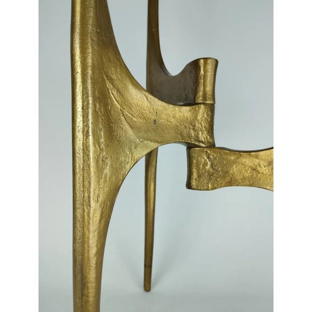 Large Brutalistic Floor Candlesticks in Bronze, 1960s For Sale - Image 9 of 13