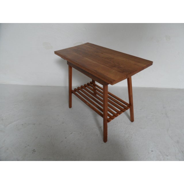 Vintage Dutch Oak Sidetable, 1930s For Sale - Image 4 of 9