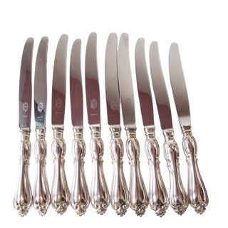 Swedish Gab Olga Model Table Knives with Initials M.H., 1960s, Set of 10 For Sale