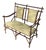 Art Deco Italian Sofa in Fabric and Bamboo, 1930s For Sale