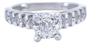 GIA Platinum Cushion Cut Diamond Ring 2.00ct 8.95g