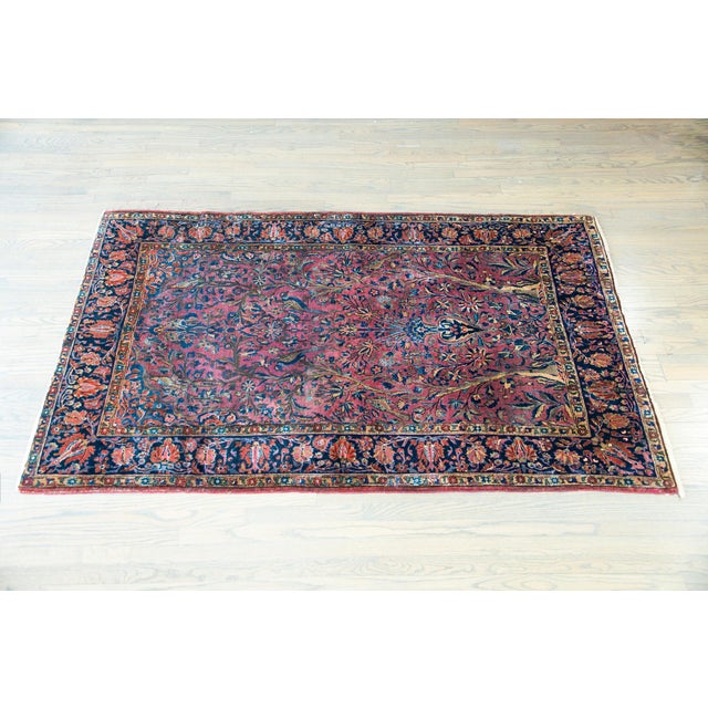 Persian Late 19th Century Persian Double Tree-of-Life Kashan Rug For Sale - Image 3 of 13