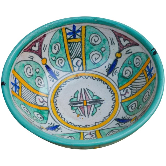 Ceramic Mid 20th Century Afro-Moresque Ceramic Bowl For Sale - Image 7 of 11