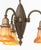 Victorian Favrile Style Glass 3-Branch Chandelier For Sale - Image 4 of 7