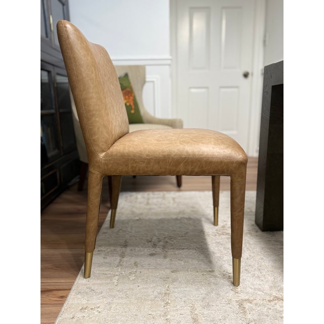 Uttermost Conifer Dining Chair, Camel, Set of 2 For Sale - Image 4 of 8