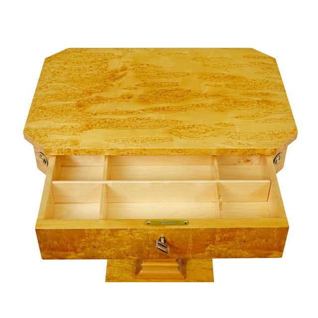 Swedish Empire Revival Birch Lyre Form Side Table, 1920s For Sale - Image 4 of 9