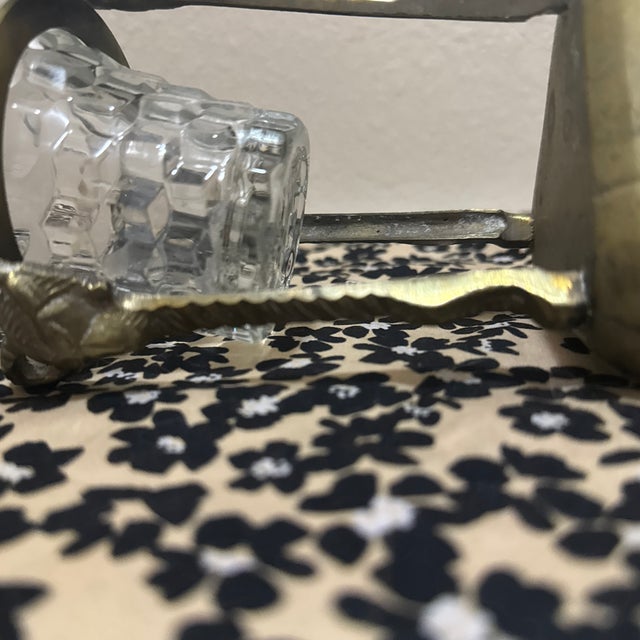 Brass 1960s Solid Brass Three Rams Head Votive Holder For Sale - Image 8 of 8