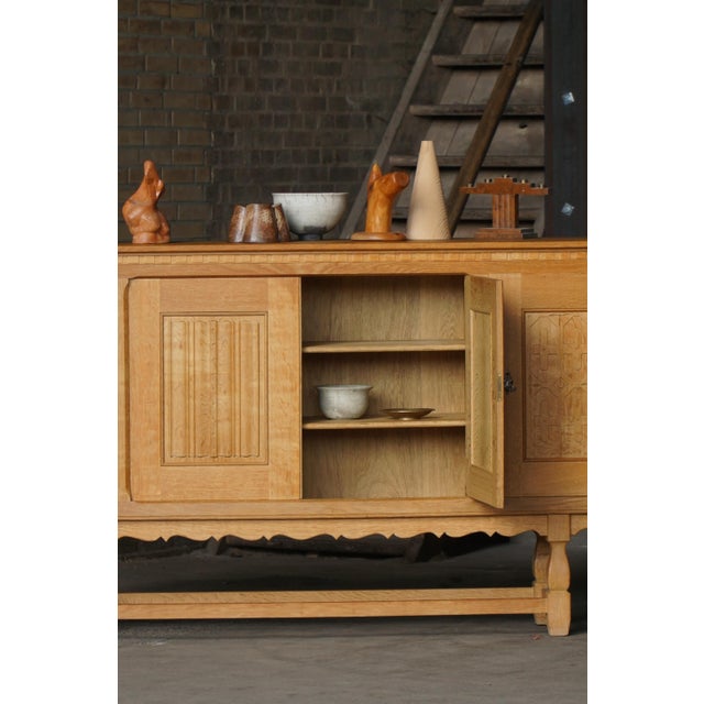 Modern Danish Oak Sideboard by Henning Kjærnulf for Eg Møbler, 1960s For Sale - Image 3 of 18