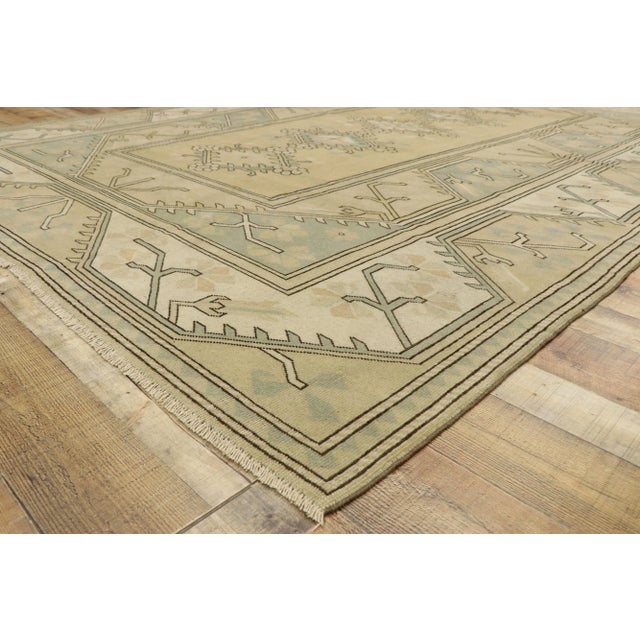 Mid 20th Century Vintage Turkish Oushak Rug, 08'10 X 11'08 For Sale In Dallas - Image 6 of 9